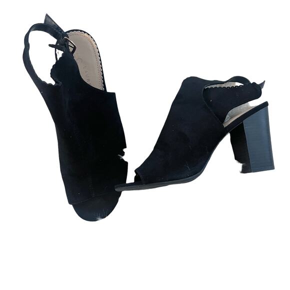 LC Lauren Conrad Sunstone Black Sling Back Heeled Booties Women's Size 9.5 - Picture 2 of 13
